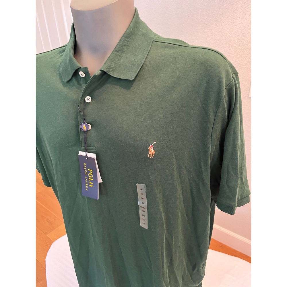 NWT Polo Ralph Lauren Mens Polo Shirt XXL Forest Green Classic Fit Short Sleeve